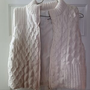 Joie Cream Textured Sweater Vest